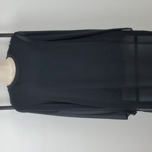 Zara black long top tunic lining long sleeve size L women